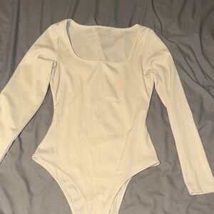 NWOT Long Sleeve Cream Bodysuit